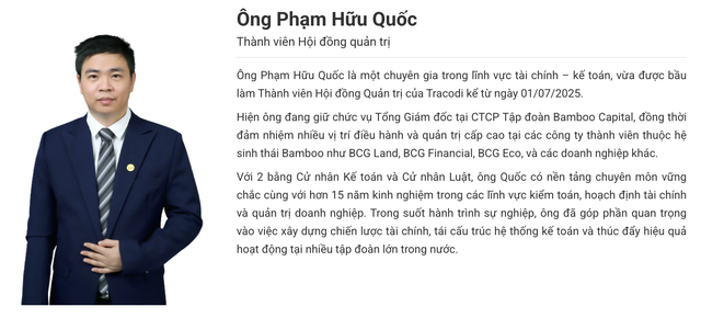 Thành viên HĐQT Tracodi xin từ nhiệm sau chưa đầy 2 tháng nhậm chức- Ảnh 1.