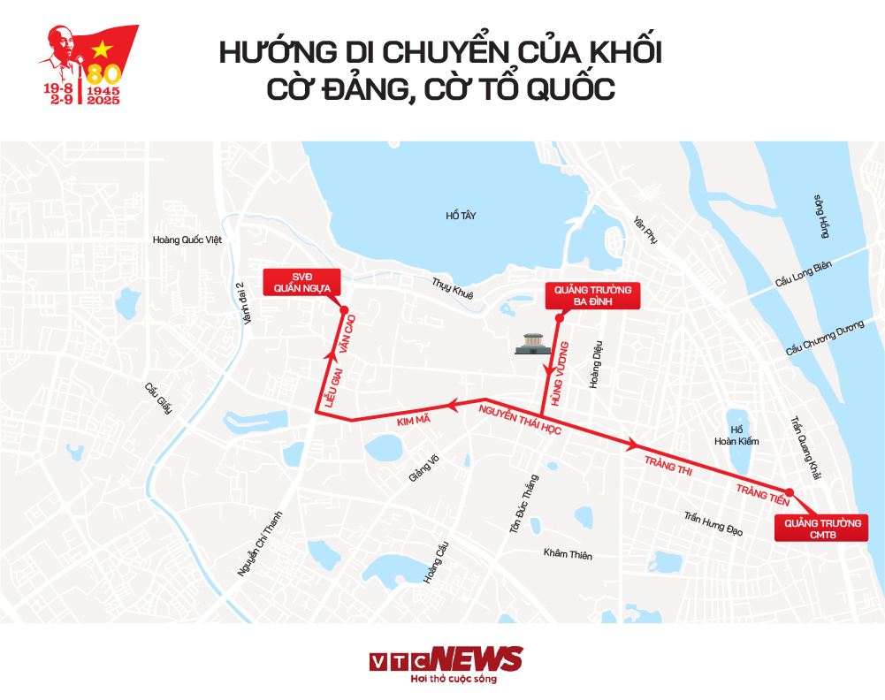 Infographic: Hướng di chuyển các khối diễu binh, diễu hành A80 và những vị trí xem đẹp nhất- Ảnh 2.