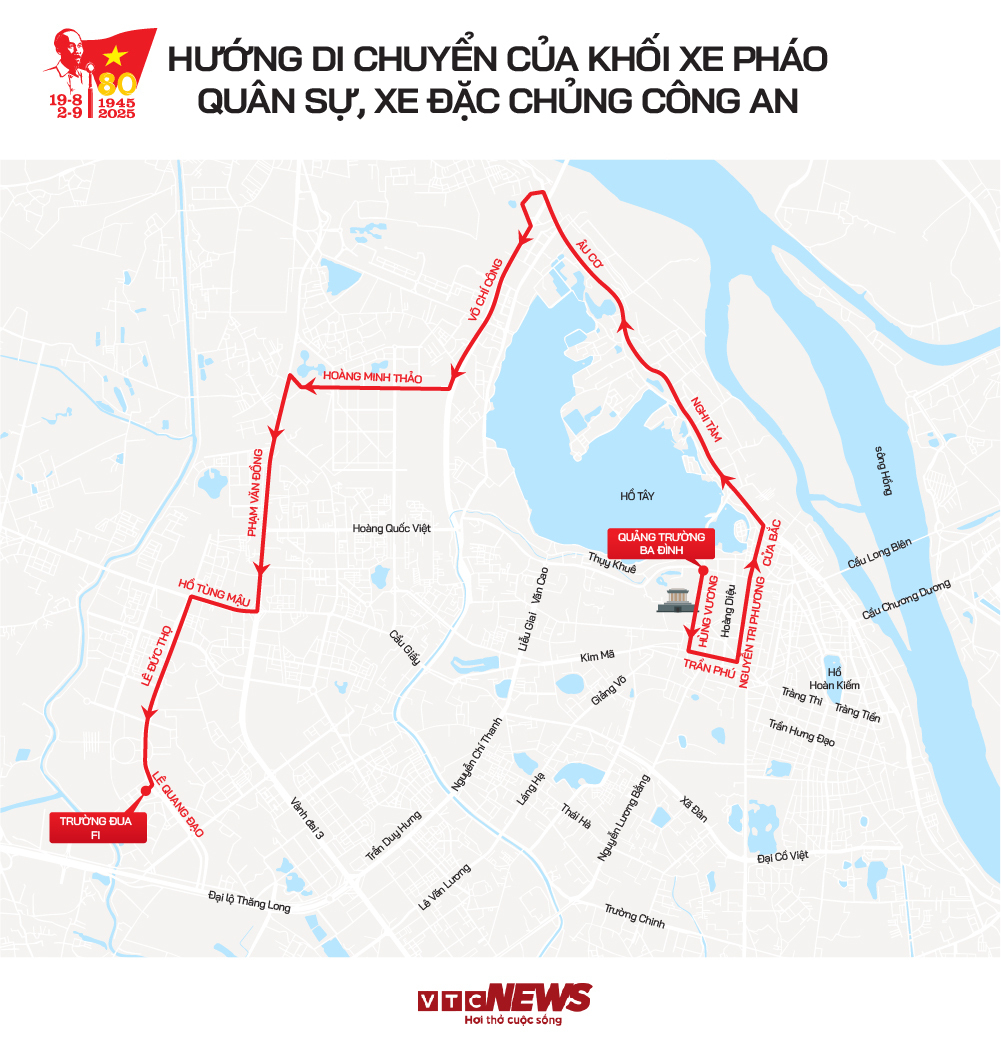Infographic: Hướng di chuyển các khối diễu binh, diễu hành A80 và những vị trí xem đẹp nhất- Ảnh 9.