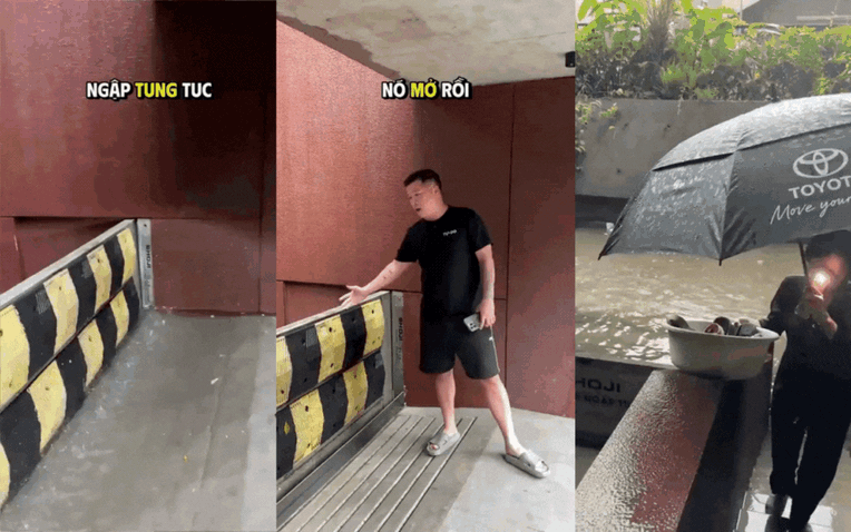 Viral nhất TikTok: Ngôi nhà &quot;bất khả xâm phạm&quot; giữa biển nước Hà Nội nhờ cửa chống ngập 200 triệu, chủ nhà là ông trùm chuỗi Nhậu Tự Do cực hot!- Ảnh 1.