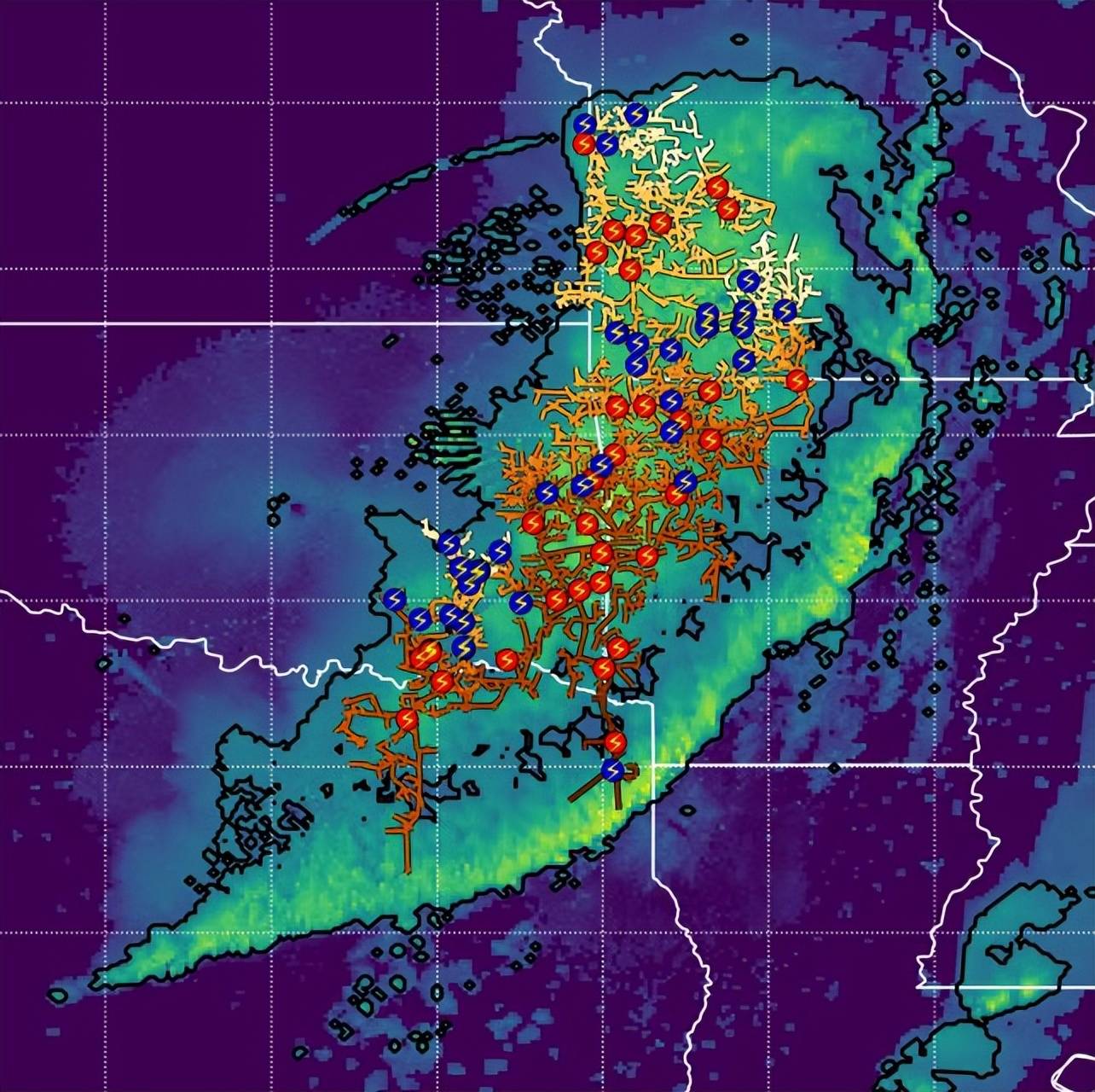 Tia sét dài nhất lịch sử vừa được phát hiện, dài 828 km, gấp 50 lần tia sét thông thường, đủ sức 'xuyên thủng' nửa nước Mỹ!- Ảnh 4. Tia sét dài nhất lịch sử vừa được phát hiện, dài 828 km, gấp 50 lần tia sét thông thường, đủ sức 'xuyên thủng' nửa nước Mỹ!- Ảnh 4.
