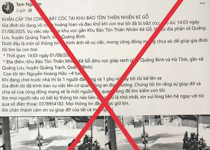 Bịa đặt chuyện bắt cóc trẻ em để trục lợi từ thiện ở Hà Tĩnh- Ảnh 1. Bịa đặt chuyện bắt cóc trẻ em để trục lợi từ thiện ở Hà Tĩnh- Ảnh 1.