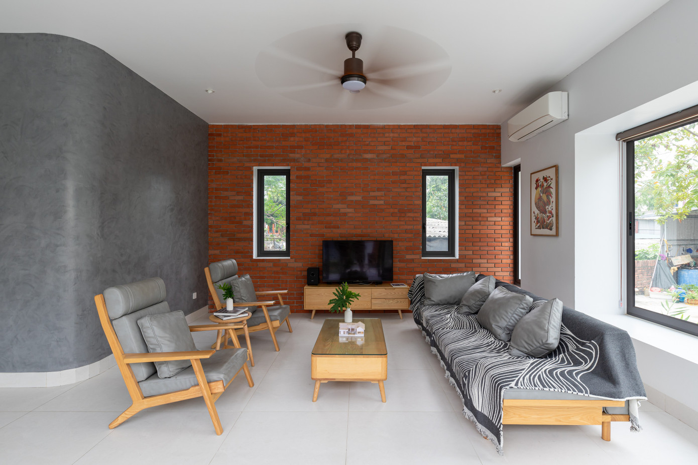 Thiết kế nhà cấp 4 hiện đại vẫn giữ được vườn và ao phía trước- Ảnh 7. Thiết kế nhà cấp 4 hiện đại vẫn giữ được vườn và ao phía trước- Ảnh 7.