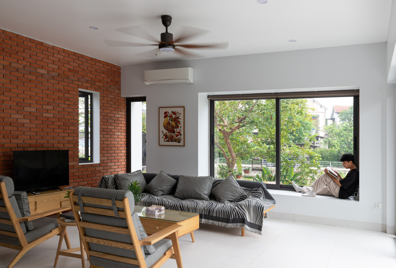 Thiết kế nhà cấp 4 hiện đại vẫn giữ được vườn và ao phía trước- Ảnh 6. Thiết kế nhà cấp 4 hiện đại vẫn giữ được vườn và ao phía trước- Ảnh 6.