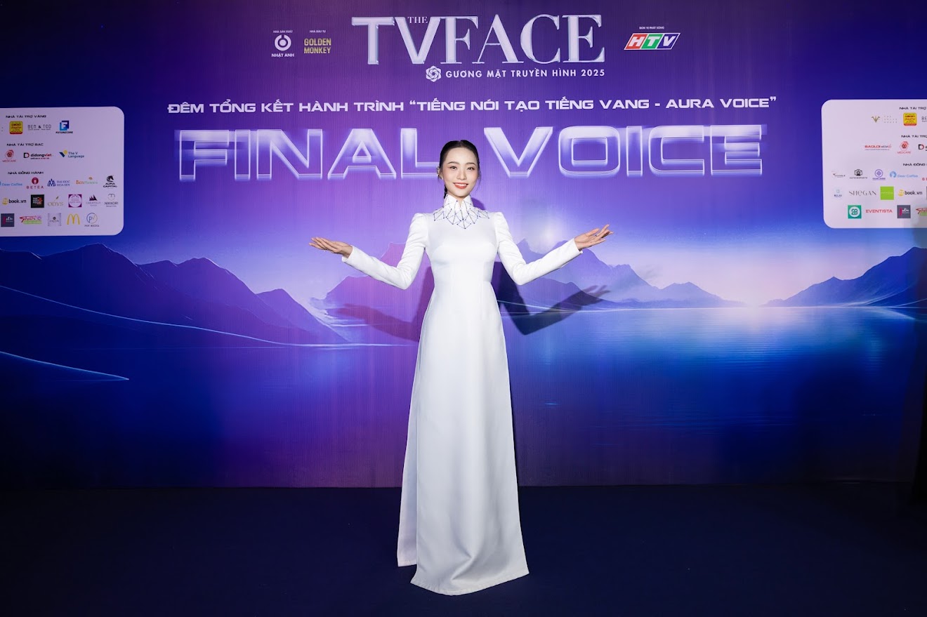 MC song ngữ Trà My gây ấn tượng với thông điệp về lòng yêu nước tại chung kết The TVFace 2025- Ảnh 2. MC song ngữ Trà My gây ấn tượng với thông điệp về lòng yêu nước tại chung kết The TVFace 2025- Ảnh 2.