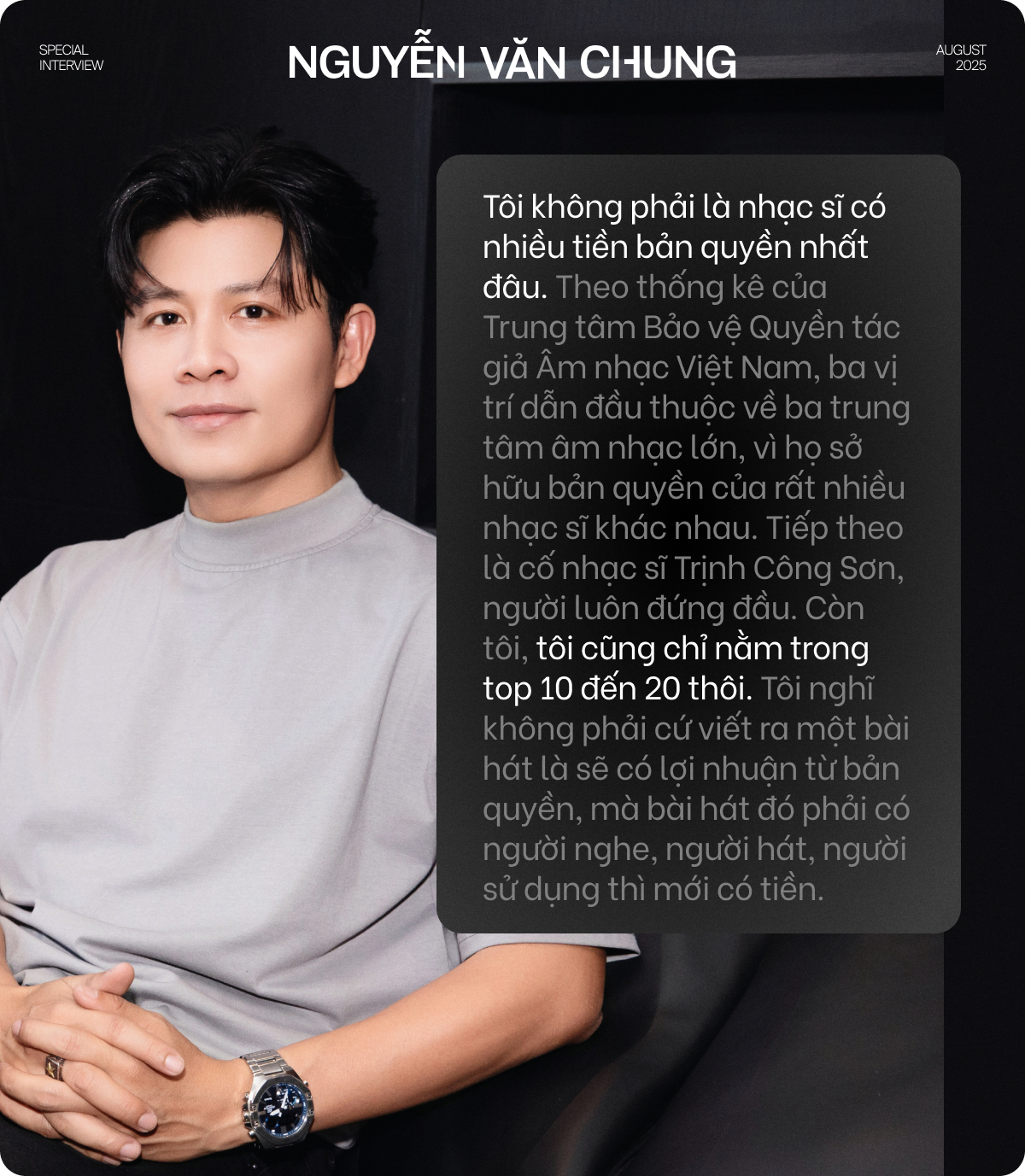 Nguyễn Văn Chung: Tôi không phải nhạc sĩ có nhiều tiền bản quyền nhất Việt Nam- Ảnh 5. Nguyễn Văn Chung: Tôi không phải nhạc sĩ có nhiều tiền bản quyền nhất Việt Nam- Ảnh 5.