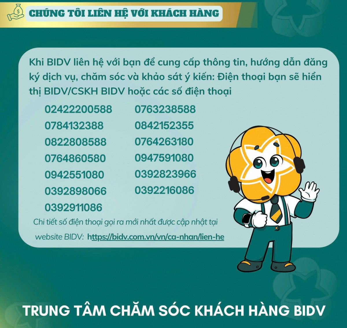 Khách hàng BIDV lưu ý: Chỉ nhận cuộc gọi từ các số này!- Ảnh 1.