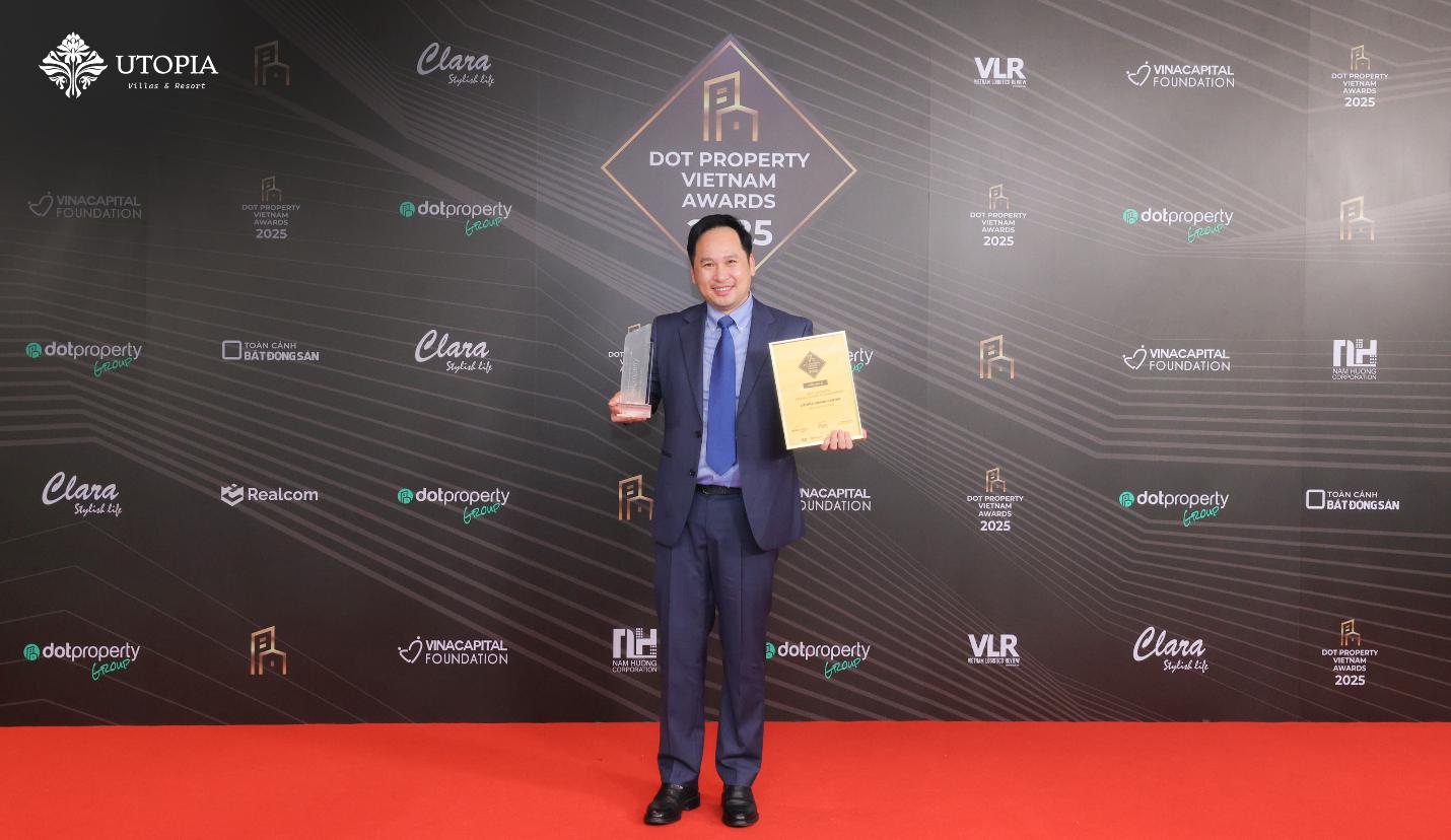 Utopia Villas & Resort lập kỳ tích tại Dot Property Vietnam Awards 2025- Ảnh 1. Utopia Villas & Resort lập kỳ tích tại Dot Property Vietnam Awards 2025- Ảnh 1.