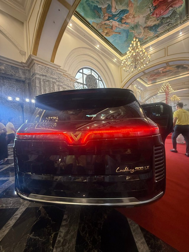 Limousine siêu sang của VinFast lộ thêm ảnh: Logo cánh chim vàng, vách ngăn như Rolls-Royce, ốp gỗ thật- Ảnh 6.