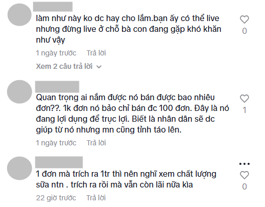 Hoàng Hường livestream bán sữa xương khớp giữa vùng lũ: Người xem phản đối, lo sợ về chất lượng- Ảnh 7. Hoàng Hường livestream bán sữa xương khớp giữa vùng lũ: Người xem phản đối, lo sợ về chất lượng- Ảnh 7.