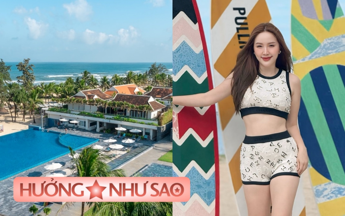 Bảo Thy tấm tắc khen 1 khu resort Việt Nam đẹp chẳng kém Maldives- Ảnh 1.