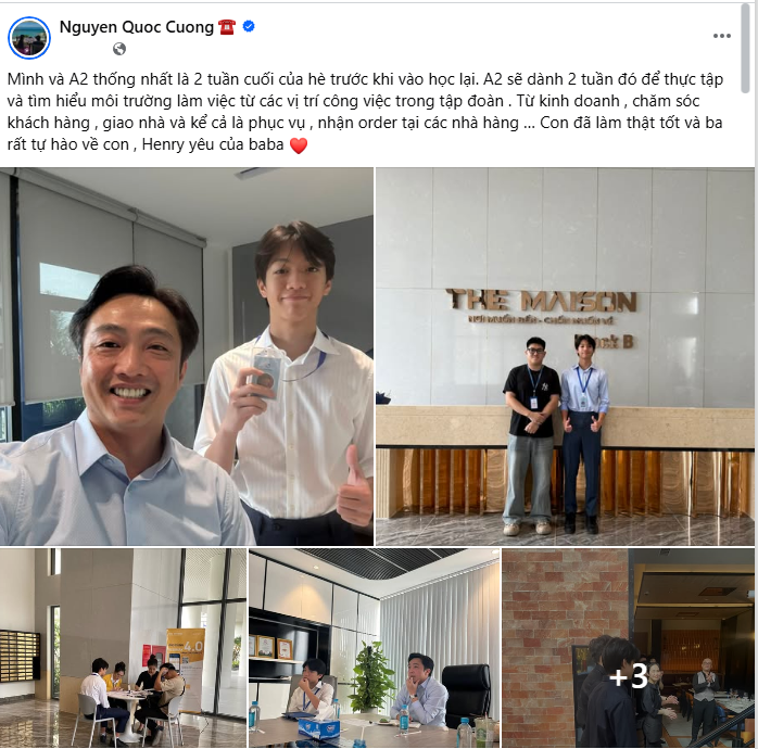 Con trai doanh nhân Nguyễn Quốc Cường chuẩn "con nhà nòi": 15 tuổi đã thực tập ở tập đoàn, trải nghiệm đủ vị trí từ phục vụ bàn đến kinh doanh- Ảnh 1.