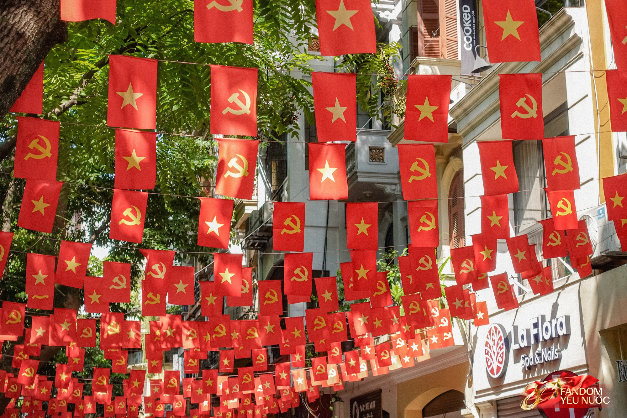 Khách nước ngoài thích thú chụp ảnh dưới bầu trời cờ hoa Hà Nội, phố phường rộn ràng trước thềm 2/9- Ảnh 4.