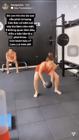 Đẹp như Hà Hồ còn tập gym hùng hục, lắc bình nước 