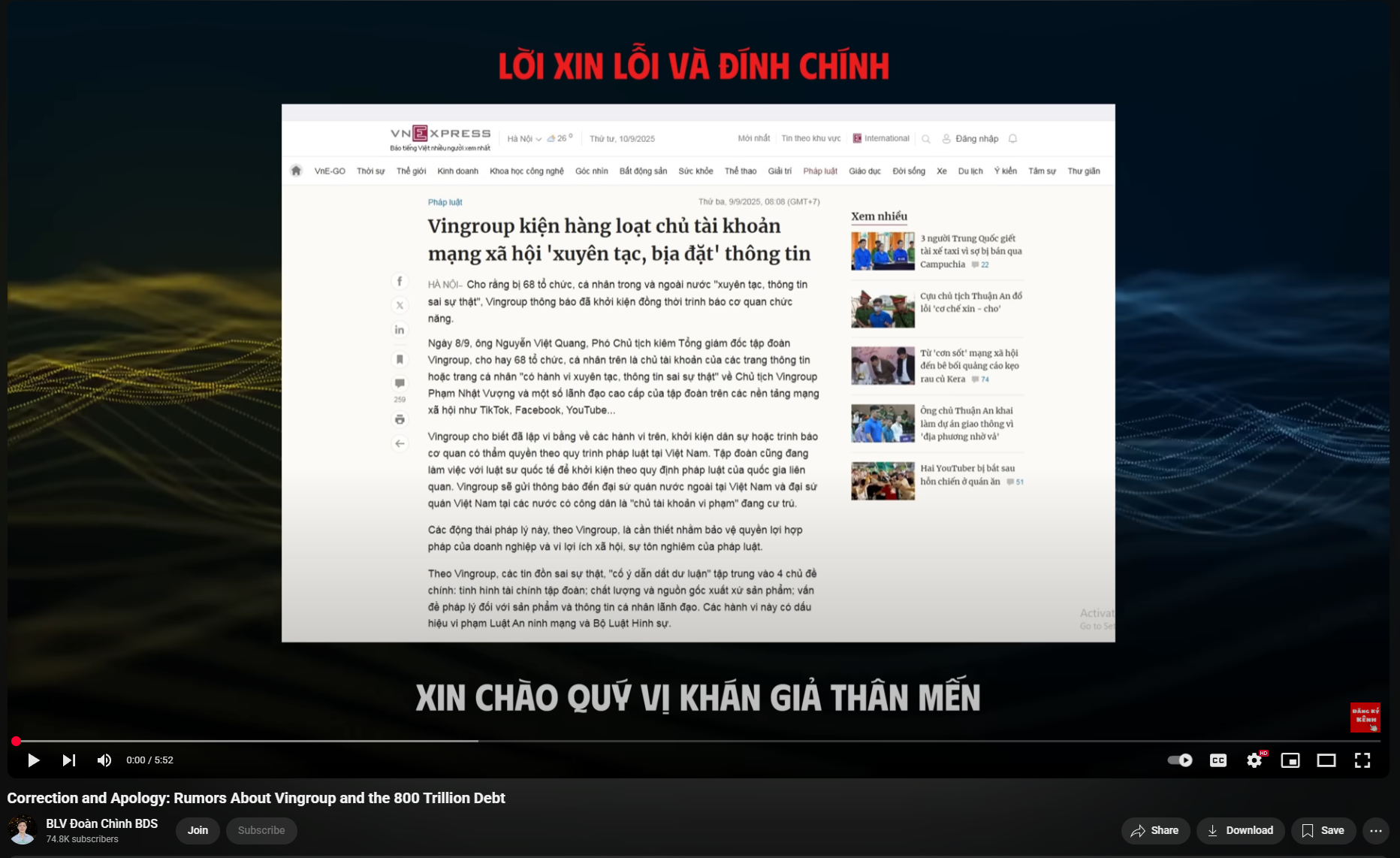 24 giờ sau khi Vingroup khởi kiện: Hơn 50 kênh/trang mạng xã hội đã gỡ bỏ các clip và bài viết xuyên tạc- Ảnh 2.