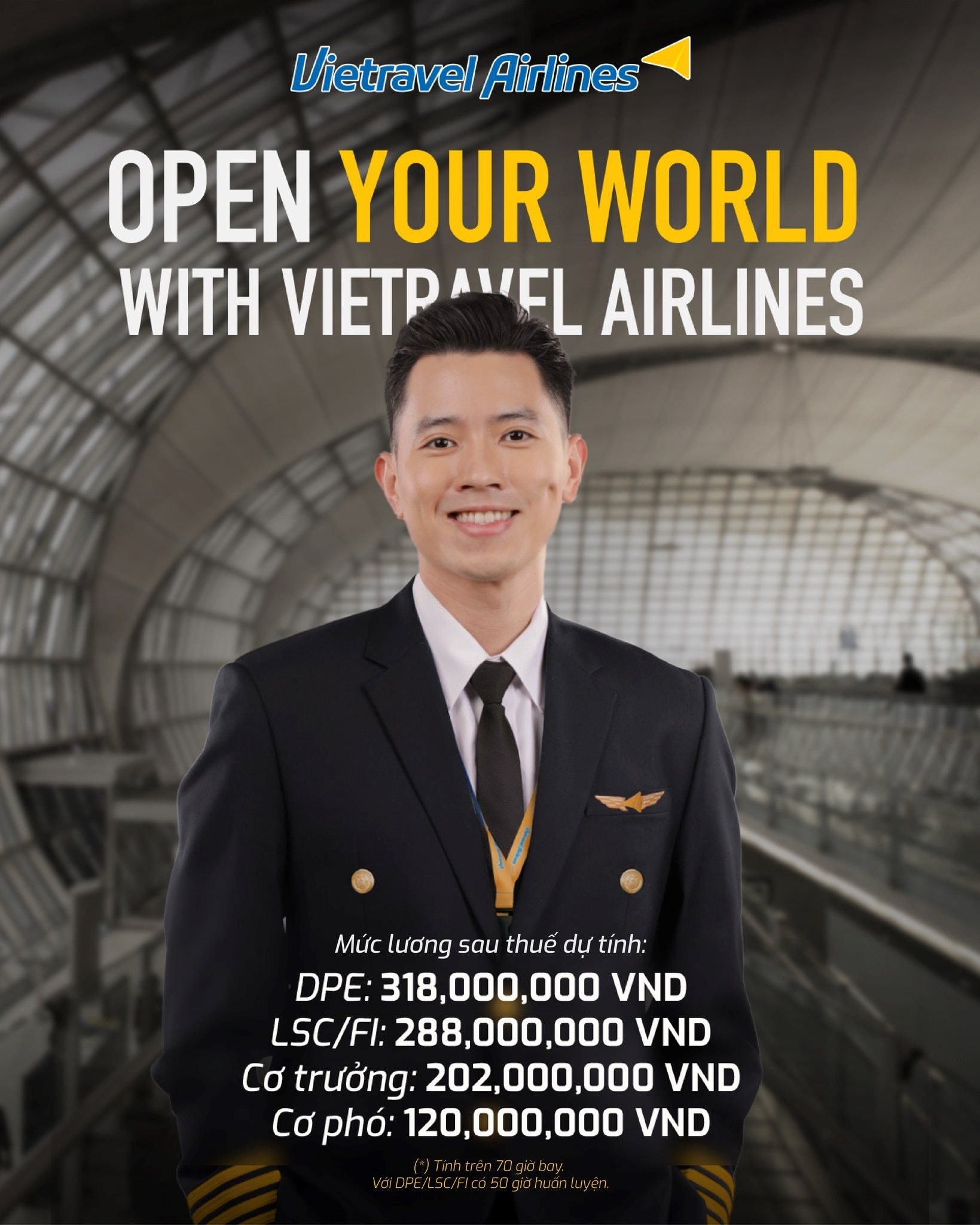 Hãng hàng không của Chủ tịch Đỗ Vinh Quang tuyển dụng vị trí có lương hơn 300 triệu đồng/tháng, còn hưởng ưu đãi mua nhà, vay tiền độc quyền ở SHB- Ảnh 1. Hãng hàng không của Chủ tịch Đỗ Vinh Quang tuyển dụng vị trí có lương hơn 300 triệu đồng/tháng, còn hưởng ưu đãi mua nhà, vay tiền độc quyền ở SHB- Ảnh 1.