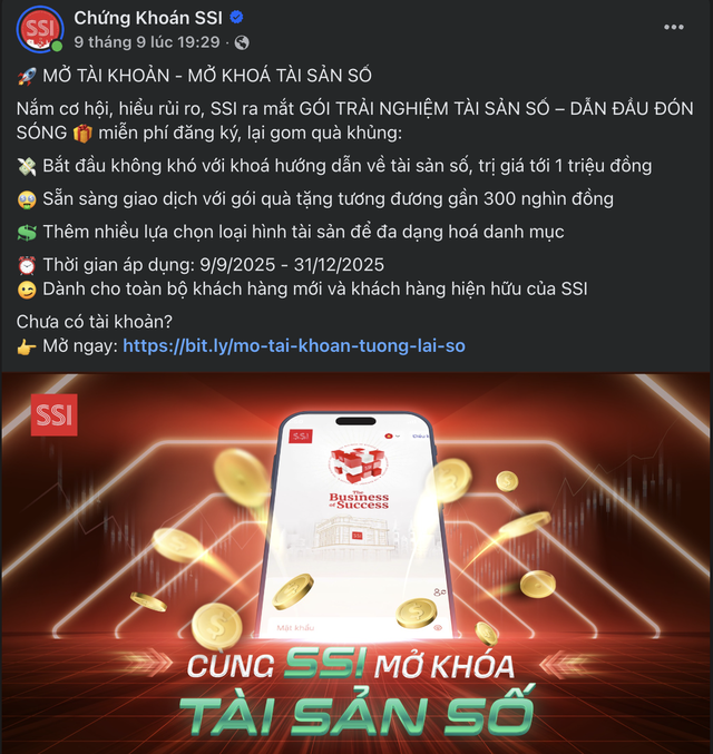 Chơi lớn như SSI của Chủ tịch Nguyễn Duy Hưng: Tặng 10 USDT cùng khóa học 1 triệu đồng để hút khách hàng trải nghiệm đầu tư tài sản số- Ảnh 1.