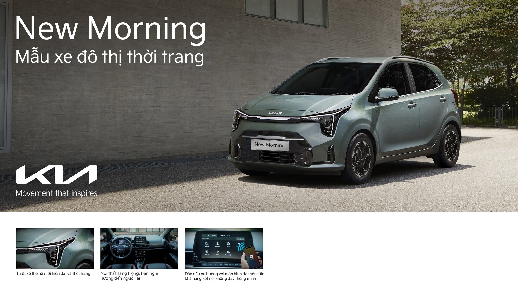Kia Morning 2025 về đại lý trước khi ra mắt: Đèn LED như Carnival, cụm màn hình lớn, CarPlay không dây, 'phả hơi nóng' lên Wigo, i10- Ảnh 3.