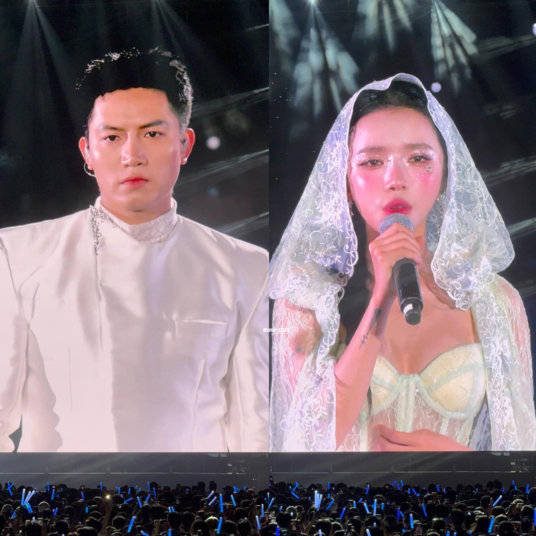 Cặp Anh Trai - Em Xinh không thèm giấu giếm, biến concert thành lễ đường mà sao cả cõi mạng “suy”?- Ảnh 1. Cặp Anh Trai - Em Xinh không thèm giấu giếm, biến concert thành lễ đường mà sao cả cõi mạng “suy”?- Ảnh 1.