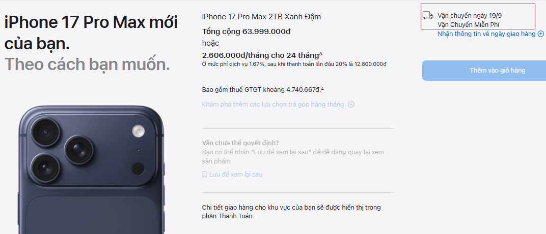 Đây là phiên bản iPhone 17 Pro Max chưa cháy hàng tại Việt Nam- Ảnh 2.