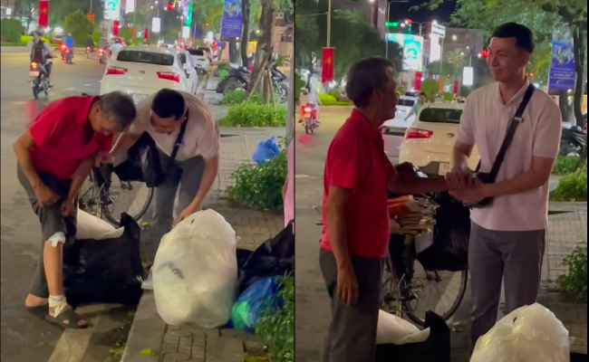 Chàng trai vô tình gặp thầy giáo dạy Toán nhặt ve chai trên phố: Phải bán nhà, dùng lương hưu để trả nợ- Ảnh 2. Chàng trai vô tình gặp thầy giáo dạy Toán nhặt ve chai trên phố: Phải bán nhà, dùng lương hưu để trả nợ- Ảnh 2.