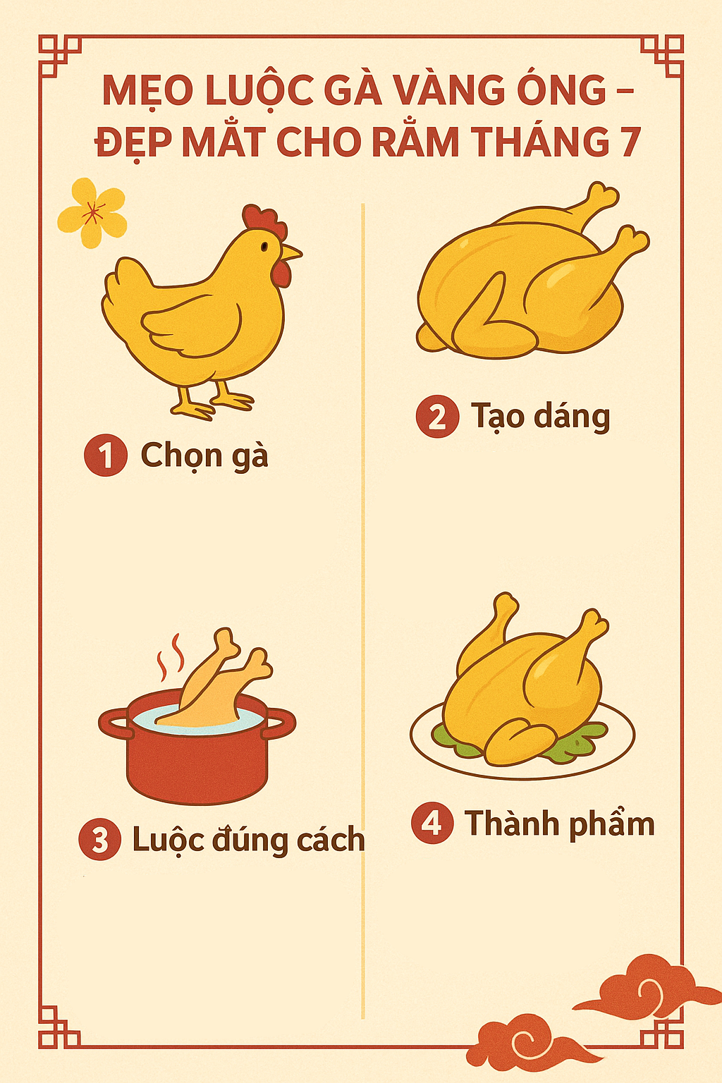 Cách luộc gà vàng óng, đẹp mắt để cúng Rằm tháng 7: Không phải ai cũng làm chuẩn- Ảnh 1.