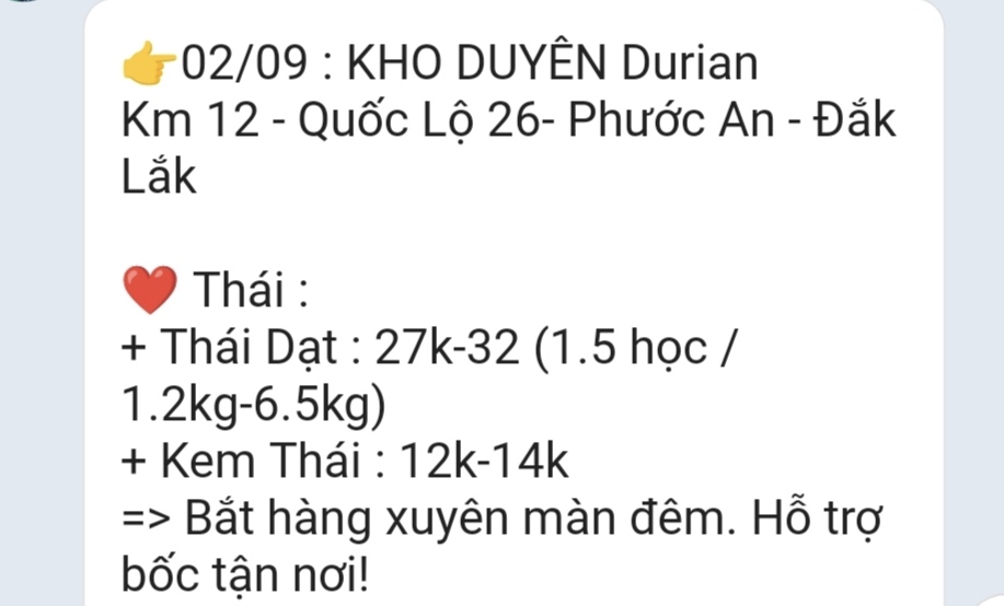 Các vựa sầu riêng thu mua xuyên lễ 2-9- Ảnh 1. Các vựa sầu riêng thu mua xuyên lễ 2-9- Ảnh 1.