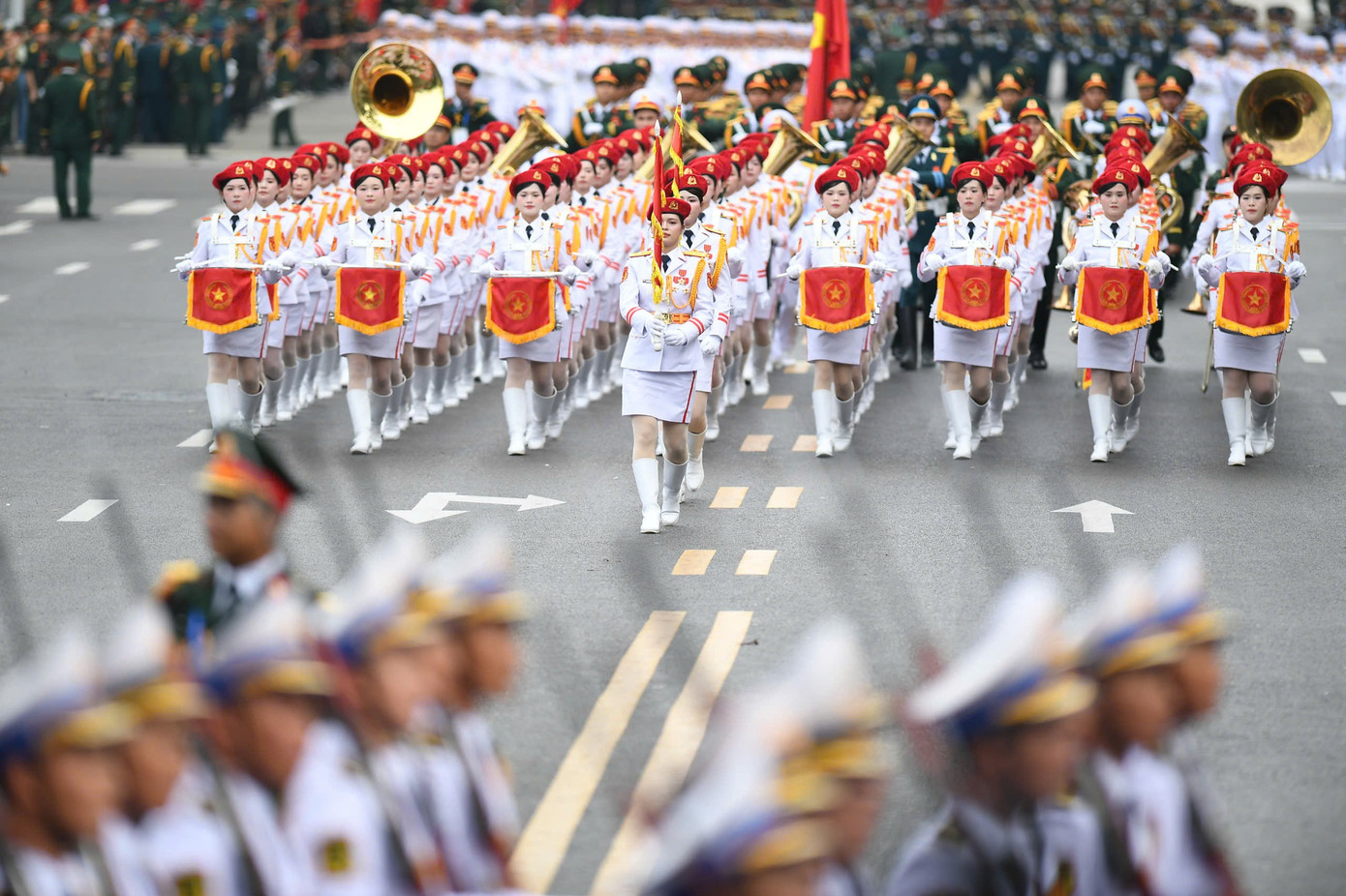 Những 'bông hồng thép' trong lễ diễu binh trên Quảng trường Ba Đình- Ảnh 6. Những 'bông hồng thép' trong lễ diễu binh trên Quảng trường Ba Đình- Ảnh 6.