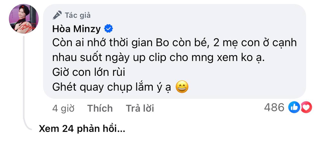 Hòa Minzy nhói lòng vì câu nói hồn nhiên của con trai, hé lộ lý do ít chia sẻ hình ảnh bé- Ảnh 2. Hòa Minzy nhói lòng vì câu nói hồn nhiên của con trai, hé lộ lý do ít chia sẻ hình ảnh bé- Ảnh 2.