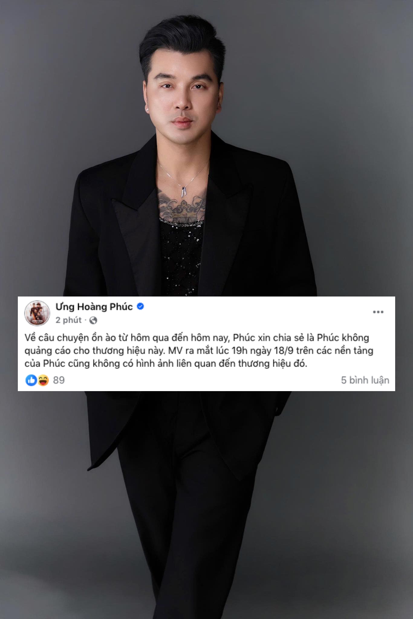 Ưng Hoàng Phúc chính thức phản hồi về MV dính hình ảnh nghi vấn quảng cáo web cá độ- Ảnh 5.