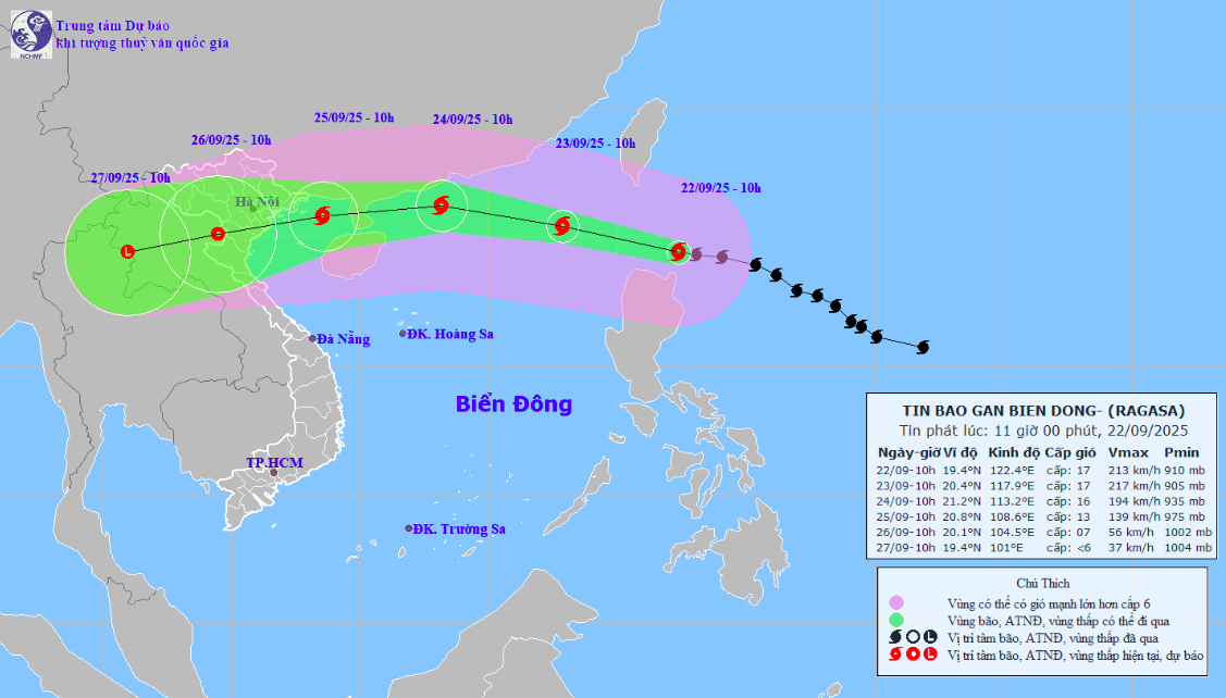 Siêu bão Ragasa giật trên cấp 17, Thủ tướng chỉ đạo khẩn để ứng phó- Ảnh 1.