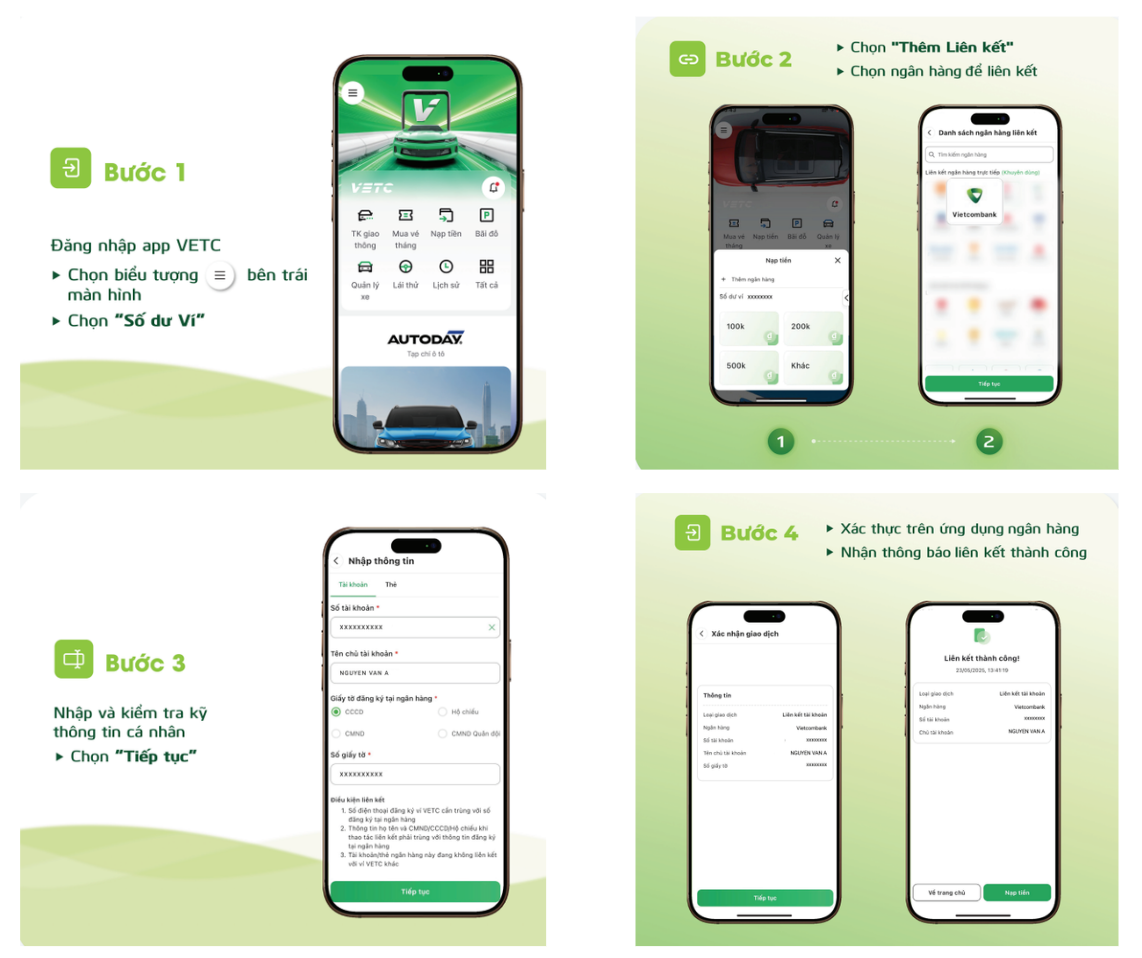 Cách liên kết tài khoản Vietcombank, VietinBank, Agribank, BIDV,... với VETC- Ảnh 1. Cách liên kết tài khoản Vietcombank, VietinBank, Agribank, BIDV,... với VETC- Ảnh 1.