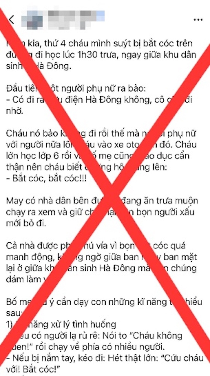 Công an Hà Nội: Thông tin học sinh lớp 6 suýt bị bắt cóc là sai sự thật- Ảnh 1.