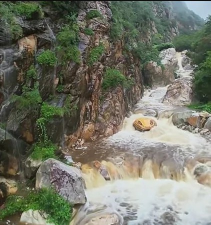 'Trăn khổng lồ' giữa suối khiến du khách hoảng sợ, ban quản lý nói: Nó đã ở đây hàng trăm triệu năm- Ảnh 1.