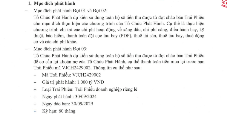 Vietjet dự kiến mua lại lô trái phiếu 1.000 tỷ đồng sau 1 năm phát hành- Ảnh 1.