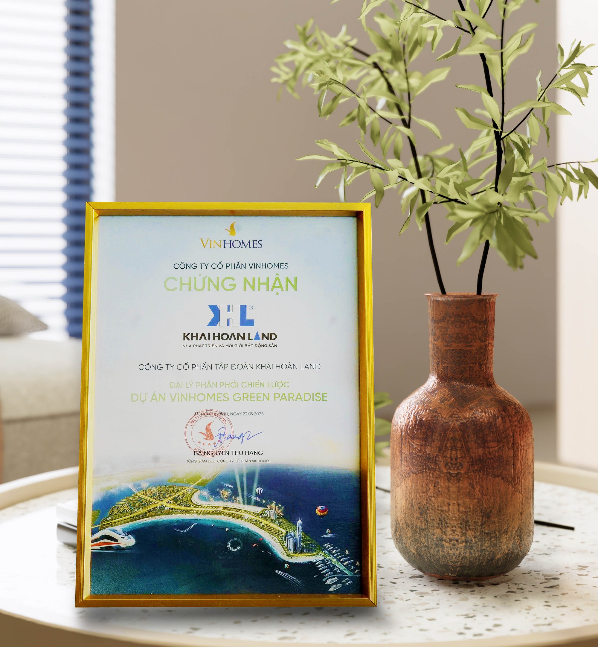 Khải Hoàn Land ký kết cùng Vinhomes, chính thức phân phối Vinhomes Green Paradise- Ảnh 1.