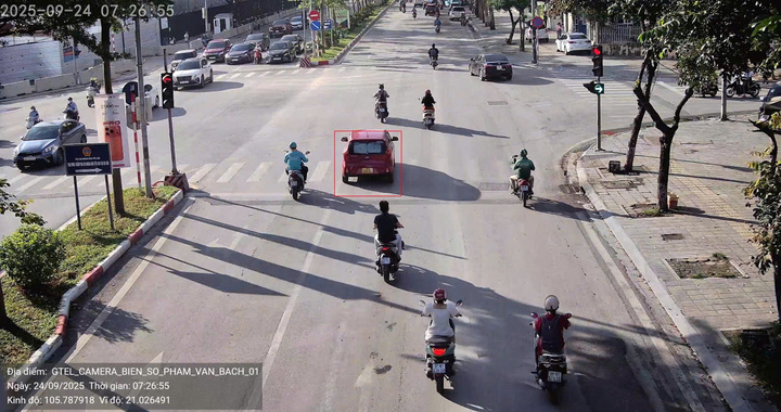 Camera AI phát hiện gần 1.800 xe vi phạm giao thông trên một tuyến phố Hà Nội- Ảnh 2.