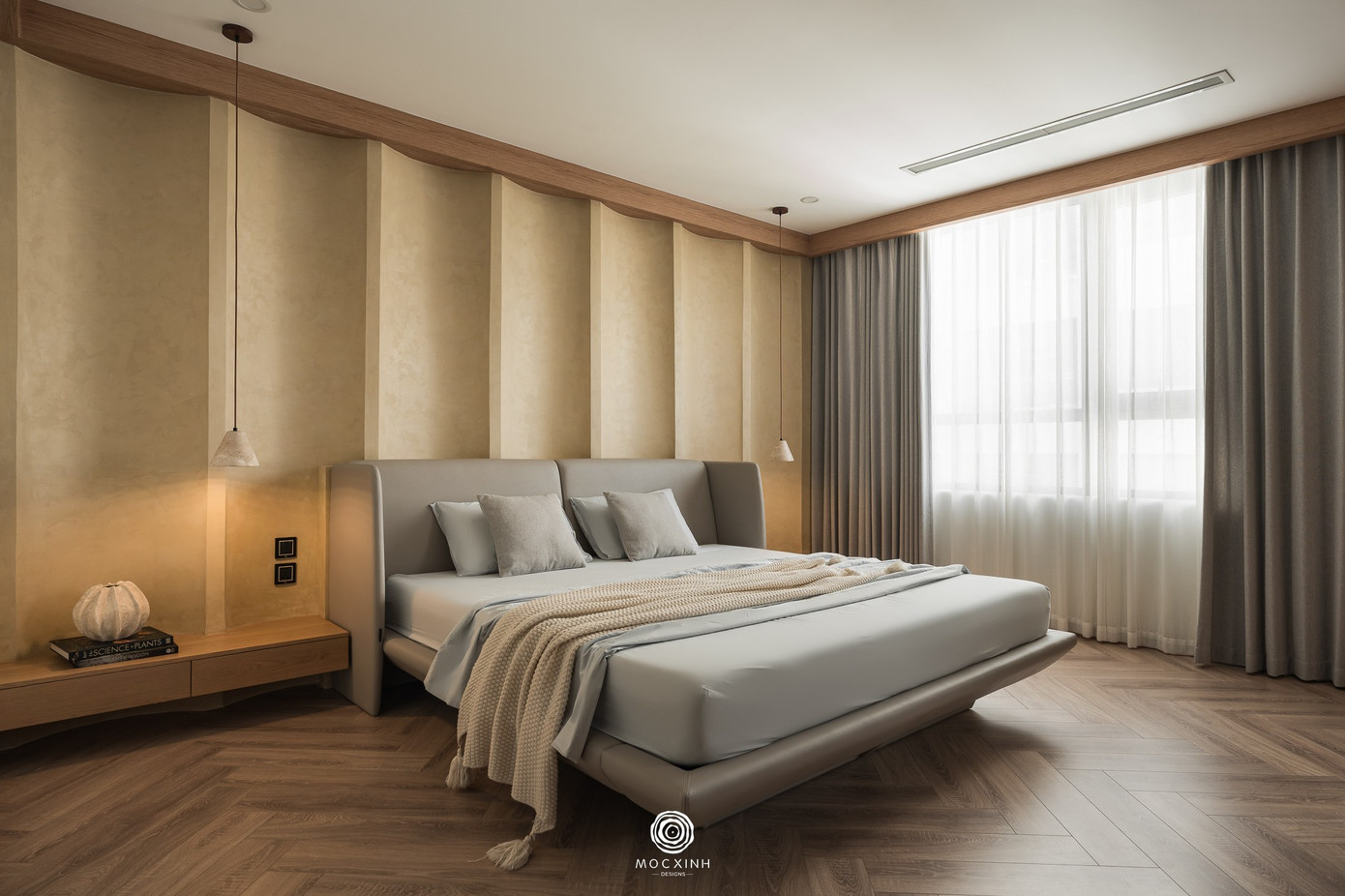 Đập thông hai căn hộ tạo nên không gian 260m2 rộng mở- Ảnh 9.