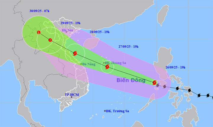 Biển Đông đón bão số 10 Bualoi giật cấp 15, hướng đất liền Thanh Hoá-Quảng Trị- Ảnh 1.