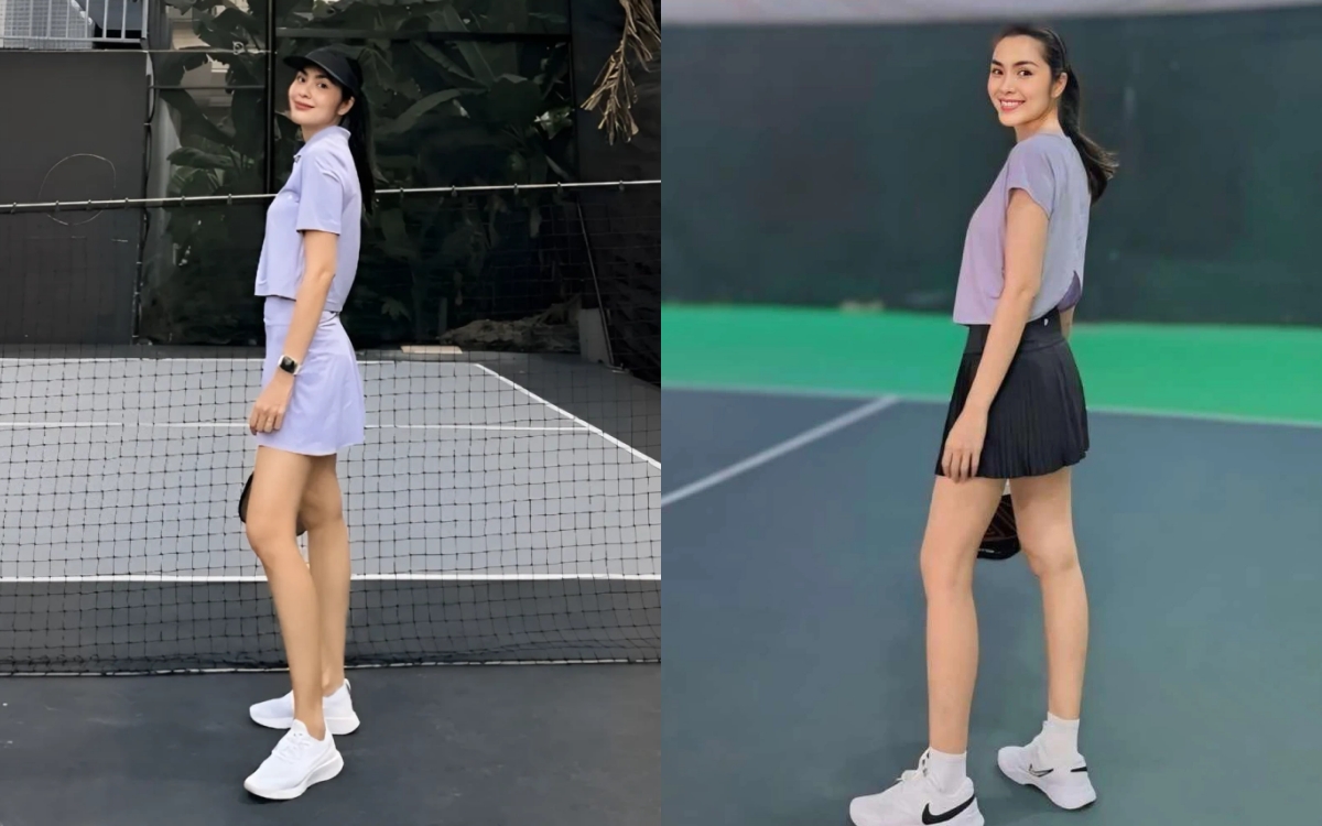 Dâu hào môn Tăng Thanh Hà cũng "nghiện" pickelball: Ăn vận kín đáo, mang vợt xinh mê- Ảnh 2.