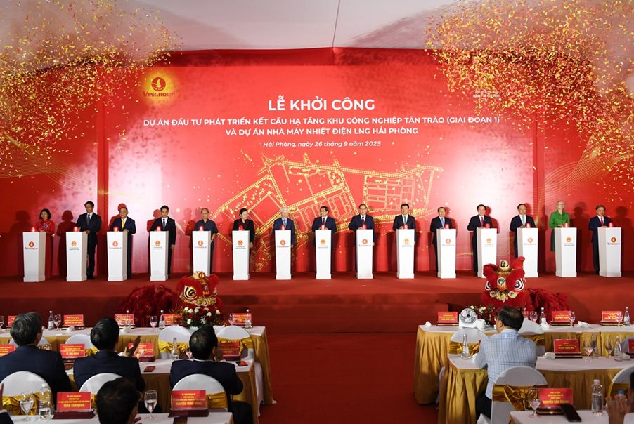 Tập đoàn Vingroup khởi công khu công nghiệp Tân Trào và nhà máy nhiệt điện LNG Hải Phòng- Ảnh 1.