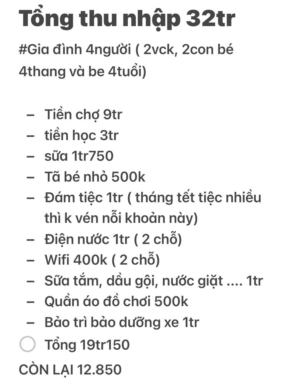Bảng chi tiêu không tưởng của cặp vợ chồng ở TP.HCM- Ảnh 1. Bảng chi tiêu không tưởng của cặp vợ chồng ở TP.HCM- Ảnh 1.