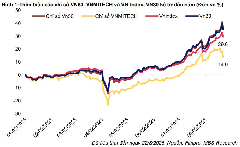 Mã chứng khoán nào sẽ "sáng cửa" lọt hai rổ chỉ số mới VN50 Growth và VNMITECH?- Ảnh 1. Mã chứng khoán nào sẽ "sáng cửa" lọt hai rổ chỉ số mới VN50 Growth và VNMITECH?- Ảnh 1.