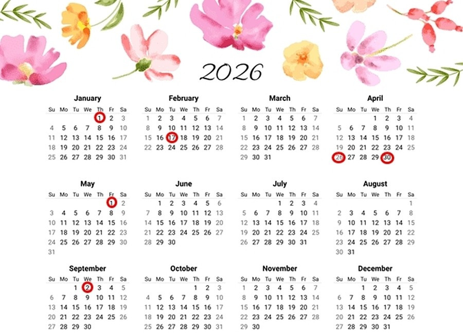 Lịch nghỉ năm 2026: Người lao động ở Việt Nam có tổng cộng 115 ngày nghỉ- Ảnh 1. Lịch nghỉ năm 2026: Người lao động ở Việt Nam có tổng cộng 115 ngày nghỉ- Ảnh 1.