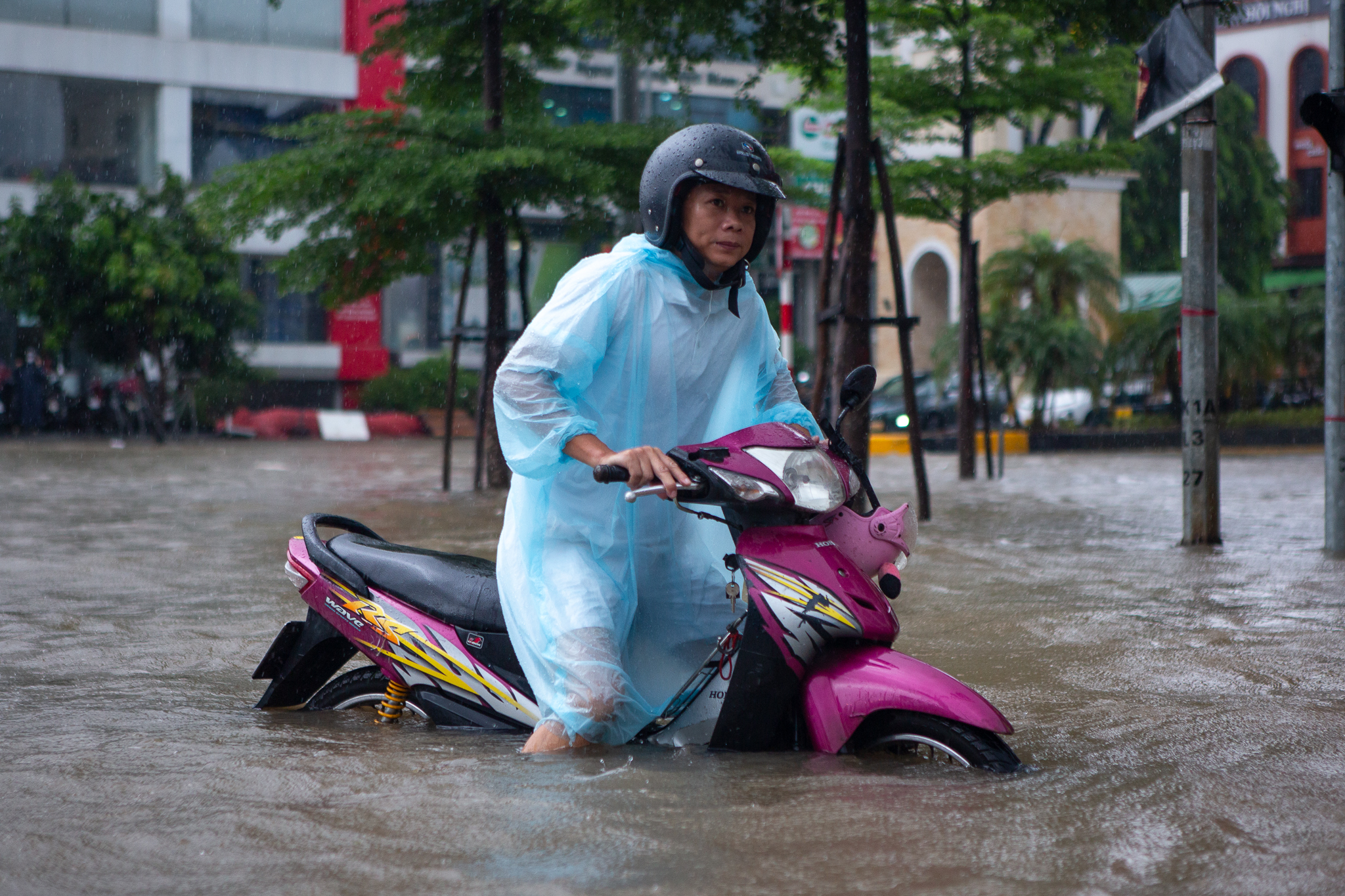 Cảnh đi thuyền, kéo xe tự chế tại khu đô thị triệu USD nhưng hễ mưa là ngập ở Hà Nội- Ảnh 10.