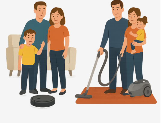 Máy hút bụi và robot hút bụi: Loại nào tiết kiệm điện hơn khi vệ sinh nhà cửa?- Ảnh 1. Máy hút bụi và robot hút bụi: Loại nào tiết kiệm điện hơn khi vệ sinh nhà cửa?- Ảnh 1.