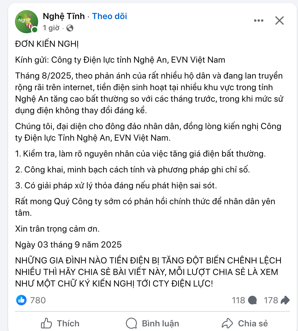 Người dân Nghệ An, Hà Tĩnh 'kêu trời' vì tiền điện tăng vọt giữa mùa mưa bão- Ảnh 2. Người dân Nghệ An, Hà Tĩnh 'kêu trời' vì tiền điện tăng vọt giữa mùa mưa bão- Ảnh 2.