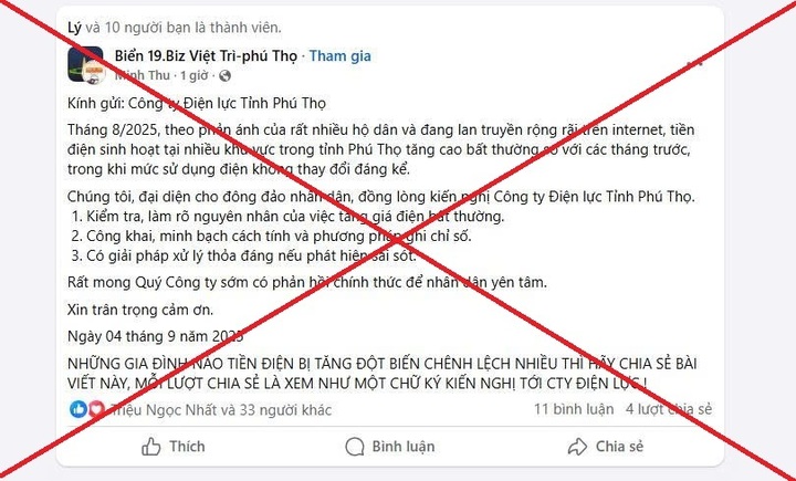 EVNNPC cảnh báo hiện tượng lan truyền thông tin sai sự thật về hóa đơn tiền điện- Ảnh 4.