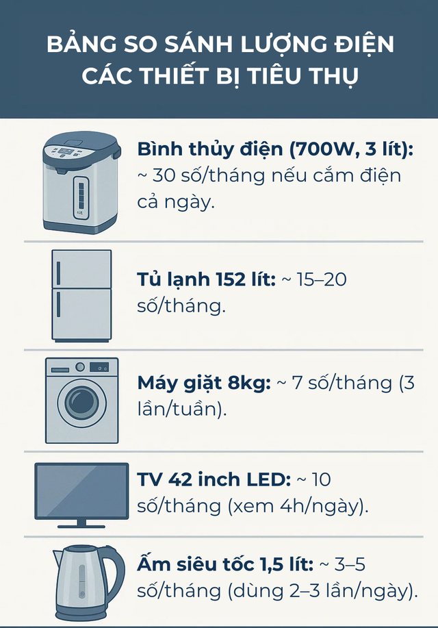 Thiết bị thầm ngốn điện trong nhà mà ít người để ý: Dùng giống bình siêu tốc, tốn hơn tủ lạnh, máy giặt- Ảnh 3.