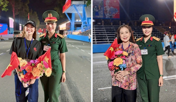 Sắc vóc không kém hoa hậu của Thiếu tá làm MC thuyết minh ở đại lễ 30/4 và 2/9- Ảnh 6.